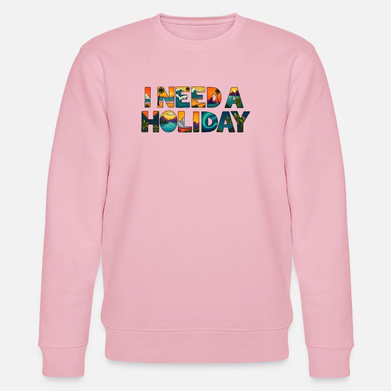 ICH BRAUCHE URLAUB - Stanley/Stella Unisex Bio-Sweatshirt CHANGER - Hellrosa