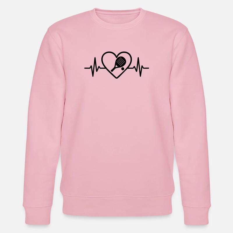 Padel Herz - Stanley/Stella Unisex Bio-Sweatshirt CHANGER  - Hellrosa