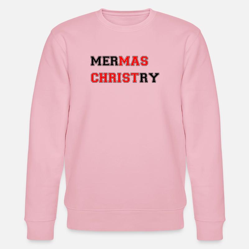 Frohe Weihnachten - Stanley/Stella Unisex Bio-Sweatshirt CHANGER  - Hellrosa