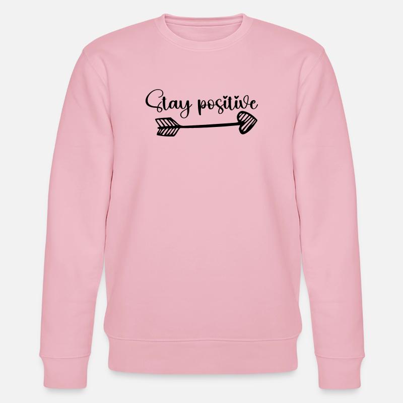 Stay positive herz - Stanley/Stella Unisex Bio-Sweatshirt CHANGER  - Hellrosa