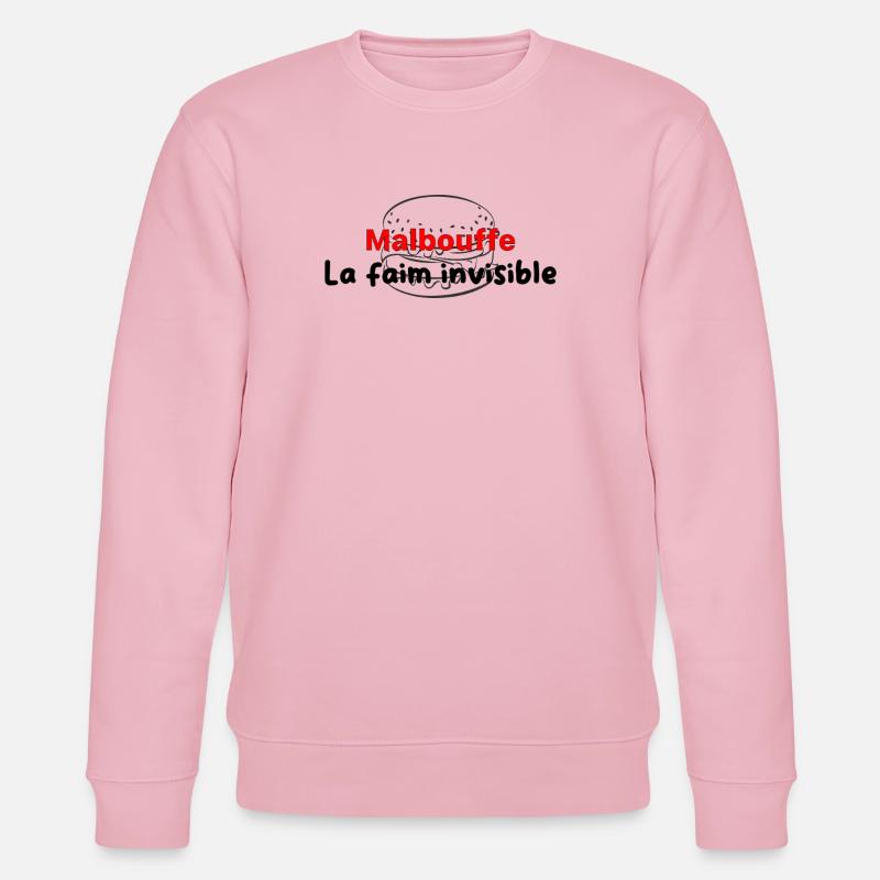 Malbouffe_la_faim_invisibMle - Stanley/Stella Unisex Bio-Sweatshirt CHANGER  - Hellrosa