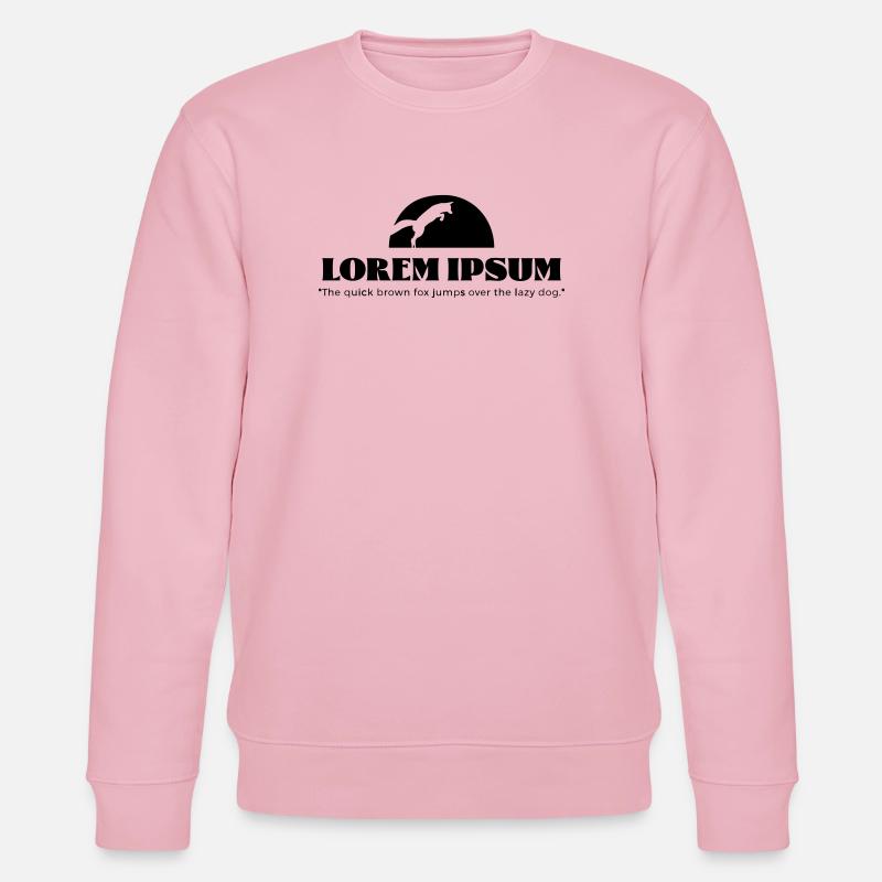 Lorem Ipsum "The quick brown ... - Stanley/Stella CHANGER Unisex Organic Sweatshirt - cotton pink