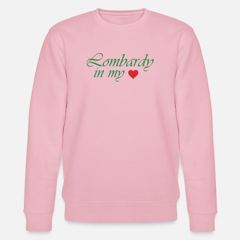 Lombardy Heart Script Design - Stanley/Stella CHANGER Unisex Organic Sweatshirt - cotton pink
