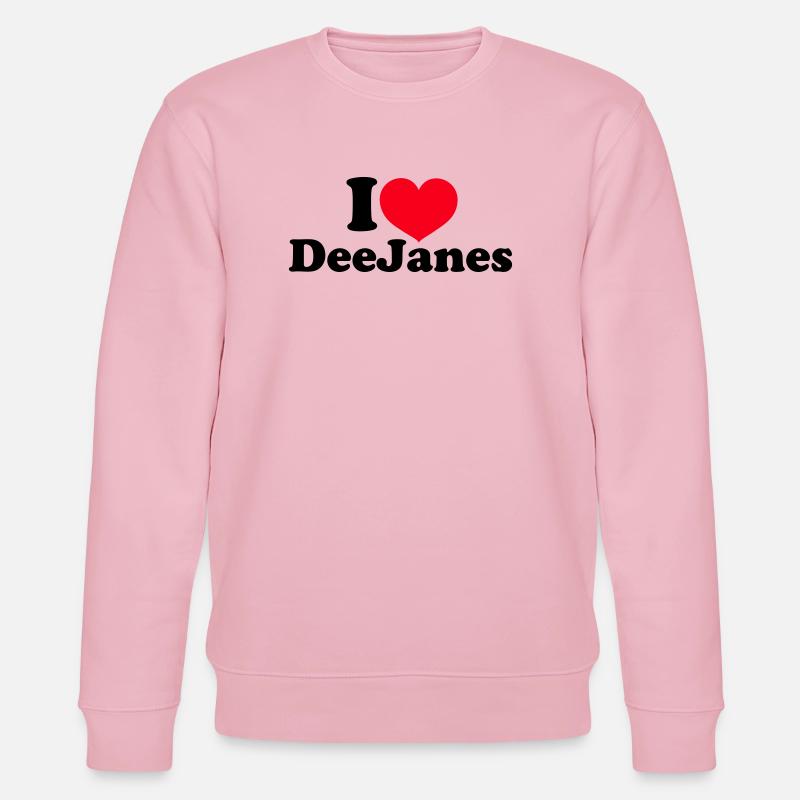 I Love DeeJanes - Stanley/Stella Unisex Bio-Sweatshirt CHANGER  - Hellrosa