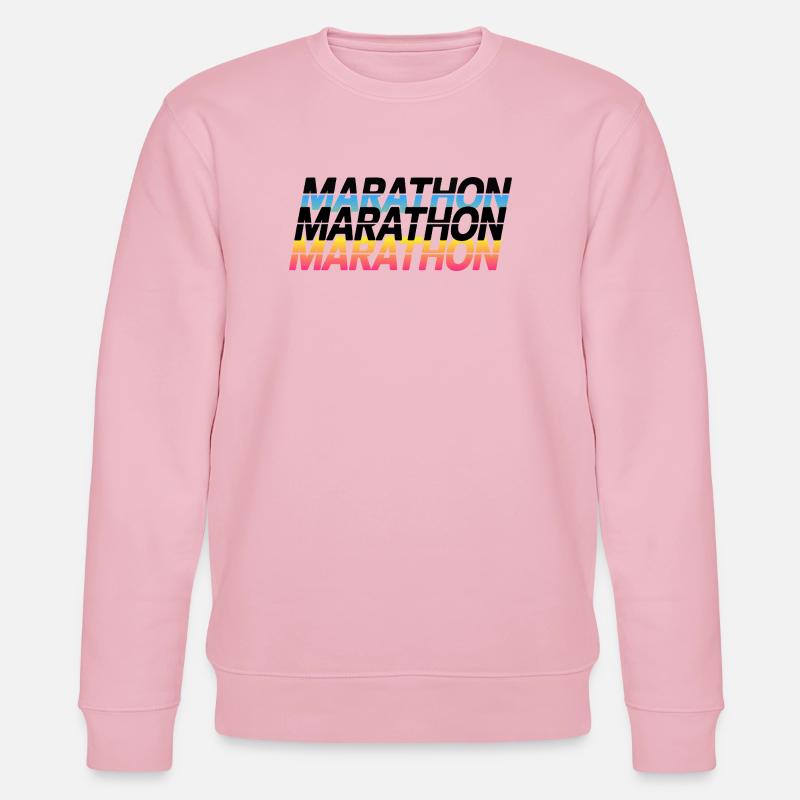 Marathon Gradient Typografie - Stanley/Stella Unisex Bio-Sweatshirt CHANGER  - Hellrosa