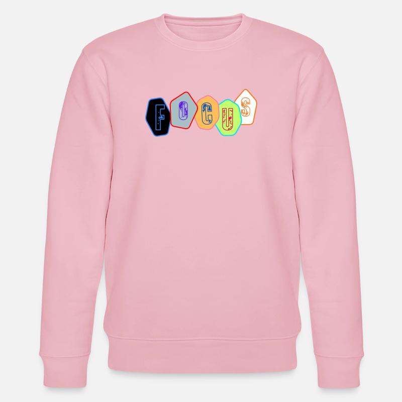 Focus in chrome blocks - Stanley/Stella CHANGER Unisex Organic Sweatshirt - cotton pink