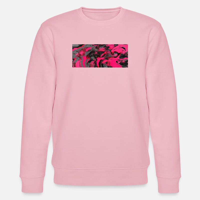 Neon-Tintenwirbel - Stanley/Stella Unisex Bio-Sweatshirt CHANGER  - Hellrosa