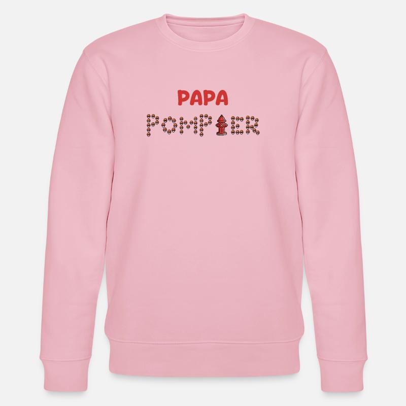 Papa_pompier - Sweat bio CHANGER Stanley/Stella Unisexe - rose pâle