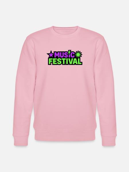 Music Festival Lettering Graphic - Stanley/Stella CHANGER Unisex Organic Sweatshirt - cotton pink