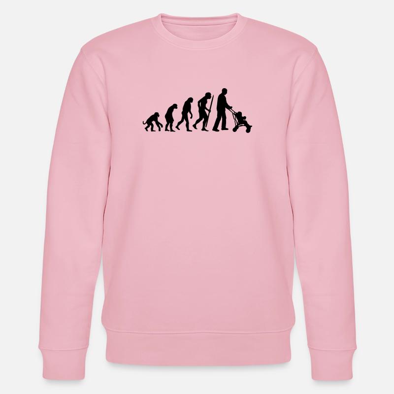 Evolution de la paternité du (grand) - Sweat bio CHANGER Stanley/Stella Unisexe - rose pâle