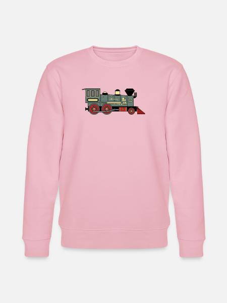 Steam locomotive - Stanley/Stella CHANGER Unisex Organic Sweatshirt - cotton pink