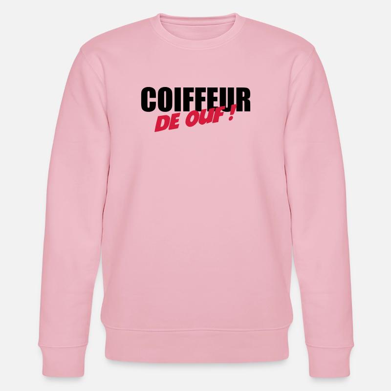 Coiffure / Coiffeur / Coiffeuse / Mode / Cheveux - Sweat bio CHANGER Stanley/Stella Unisexe - rose pâle