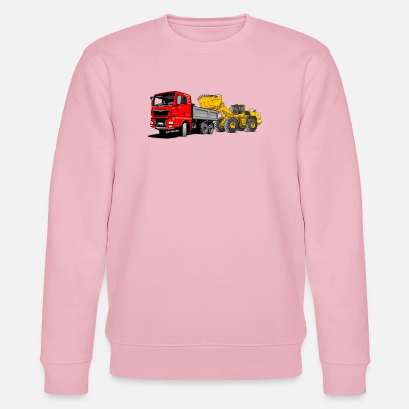Lastauto mit Radlader - Stanley/Stella Unisex Bio-Sweatshirt CHANGER  - Hellrosa