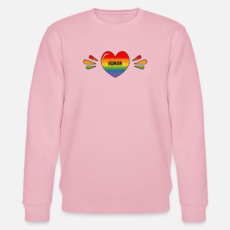 Regenbogen Schwuler Mensch - Stanley/Stella Unisex Bio-Sweatshirt CHANGER  - Hellrosa