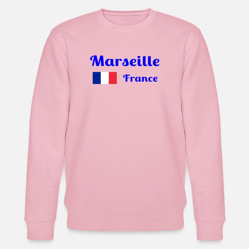 Marseille Frankreich - Stilvolle Drucke - Stanley/Stella Unisex Bio-Sweatshirt CHANGER  - Hellrosa