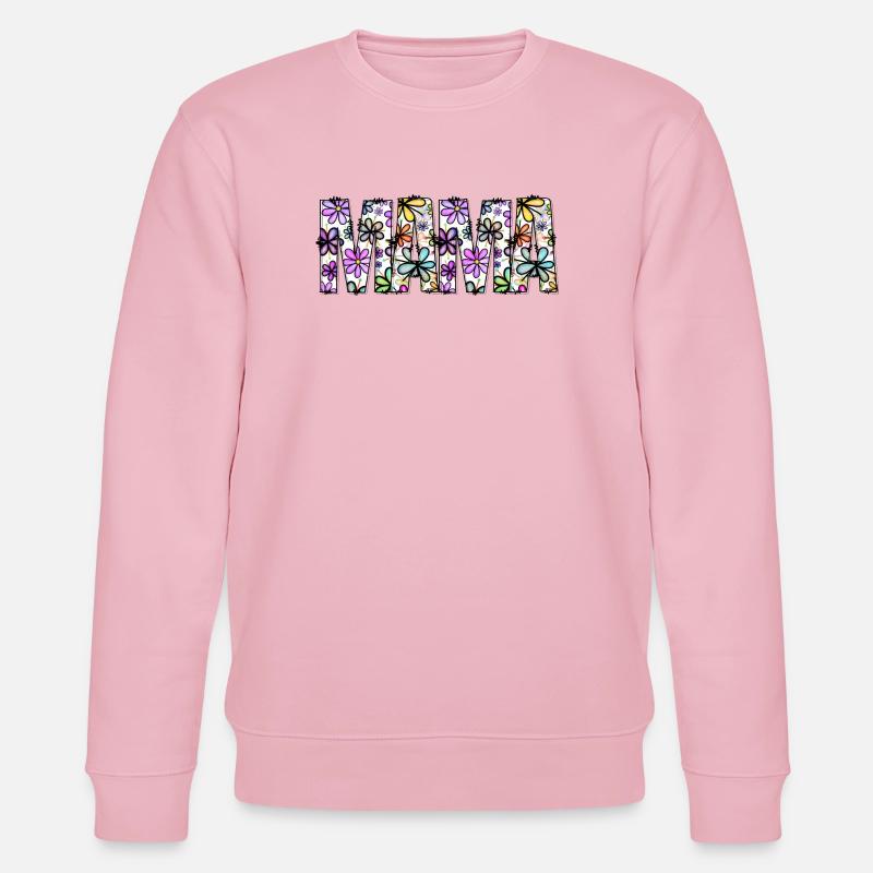 Blumenregenbogen-Wortmuster - Stanley/Stella Unisex Bio-Sweatshirt CHANGER  - Hellrosa