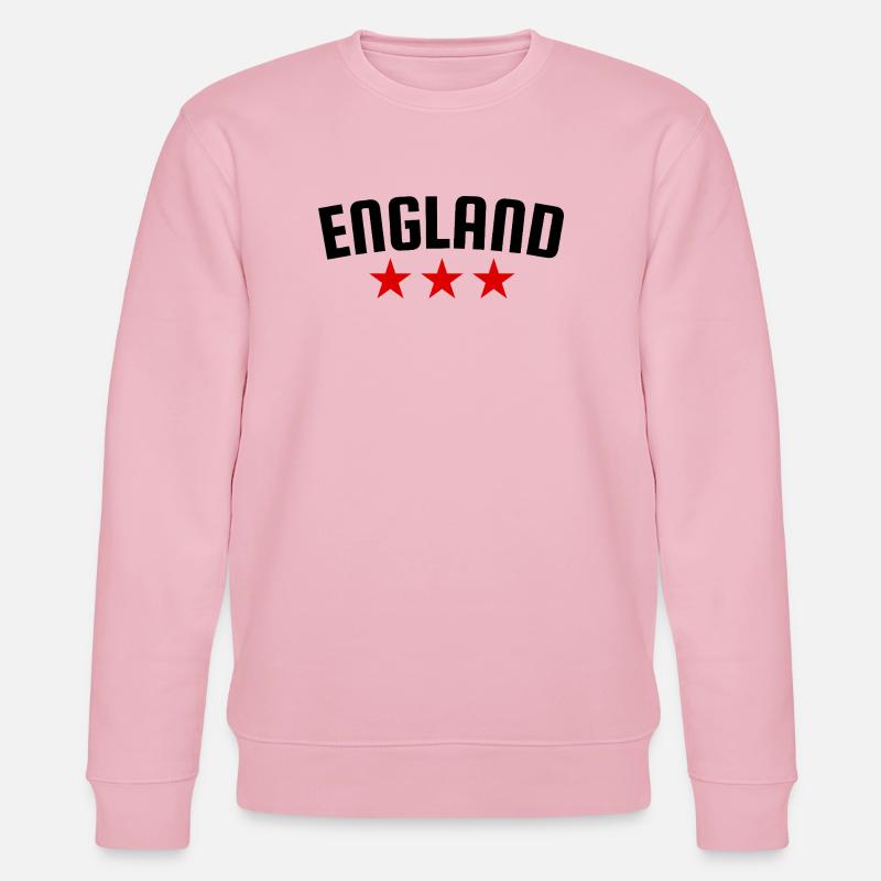 Angleterre 3 étoiles Design - Sweat bio CHANGER Stanley/Stella Unisexe - rose pâle