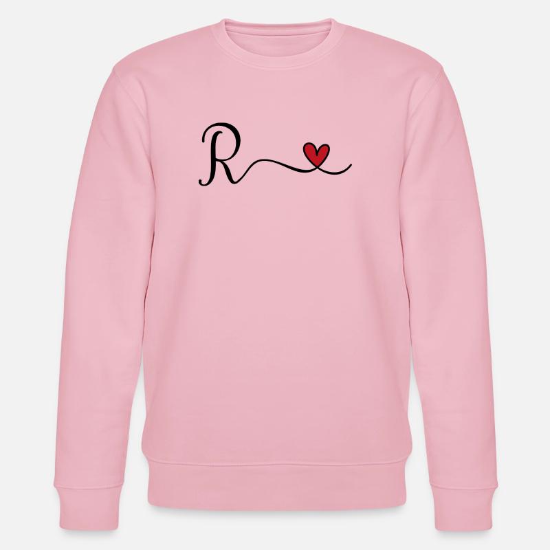 Buchstabe R Monogramm - Stanley/Stella Unisex Bio-Sweatshirt CHANGER  - Hellrosa