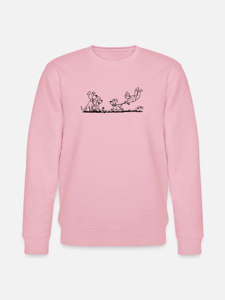 Walking The Dog - Stanley/Stella CHANGER Unisex Organic Sweatshirt - cotton pink