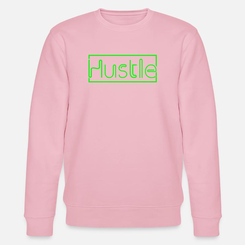 Futuristischer Neon-Hintergrunddruck - Stanley/Stella Unisex Bio-Sweatshirt CHANGER - Hellrosa