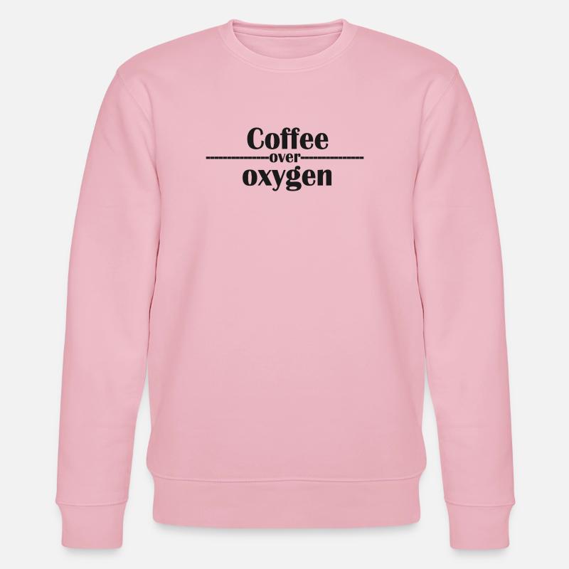 Kaffee-über-Sauerstoff-Typografie - Stanley/Stella Unisex Bio-Sweatshirt CHANGER  - Hellrosa