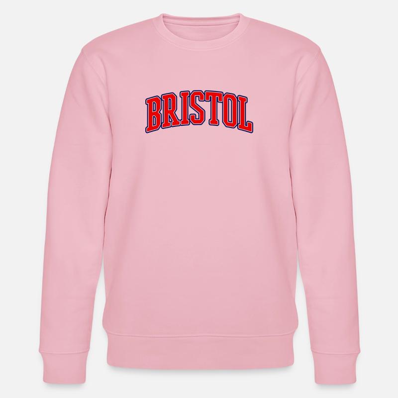 Bristol Varsity Schriftzug - Stanley/Stella Unisex Bio-Sweatshirt CHANGER  - Hellrosa