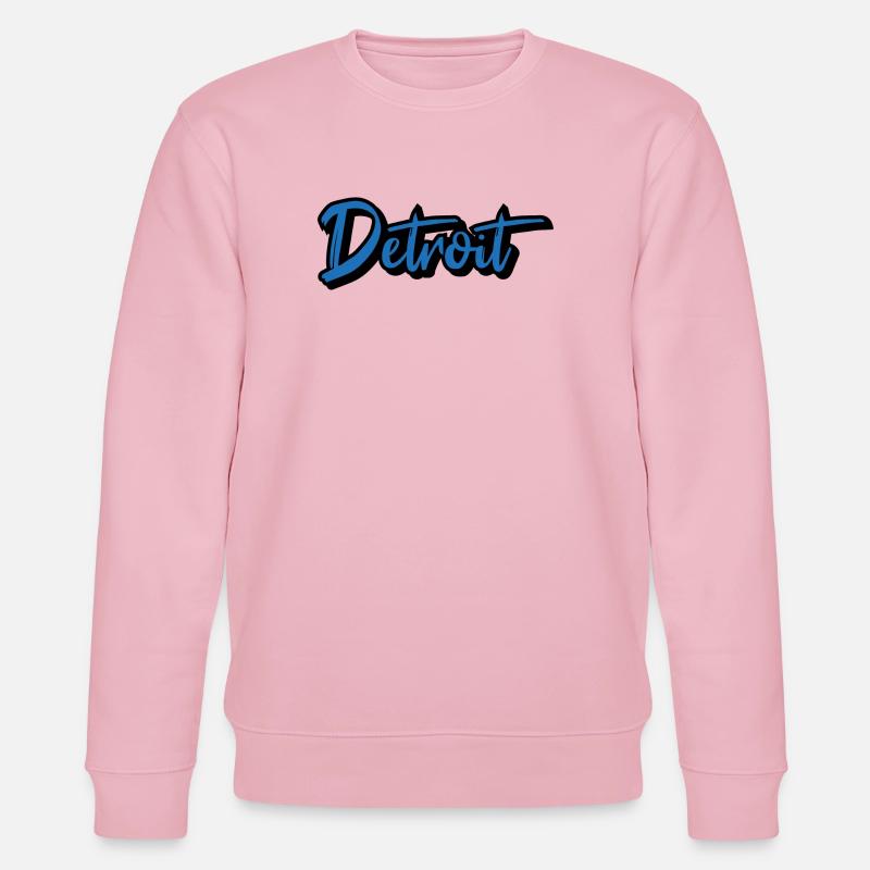 Detroit Script Blue - Sweat bio CHANGER Stanley/Stella Unisexe - rose pâle
