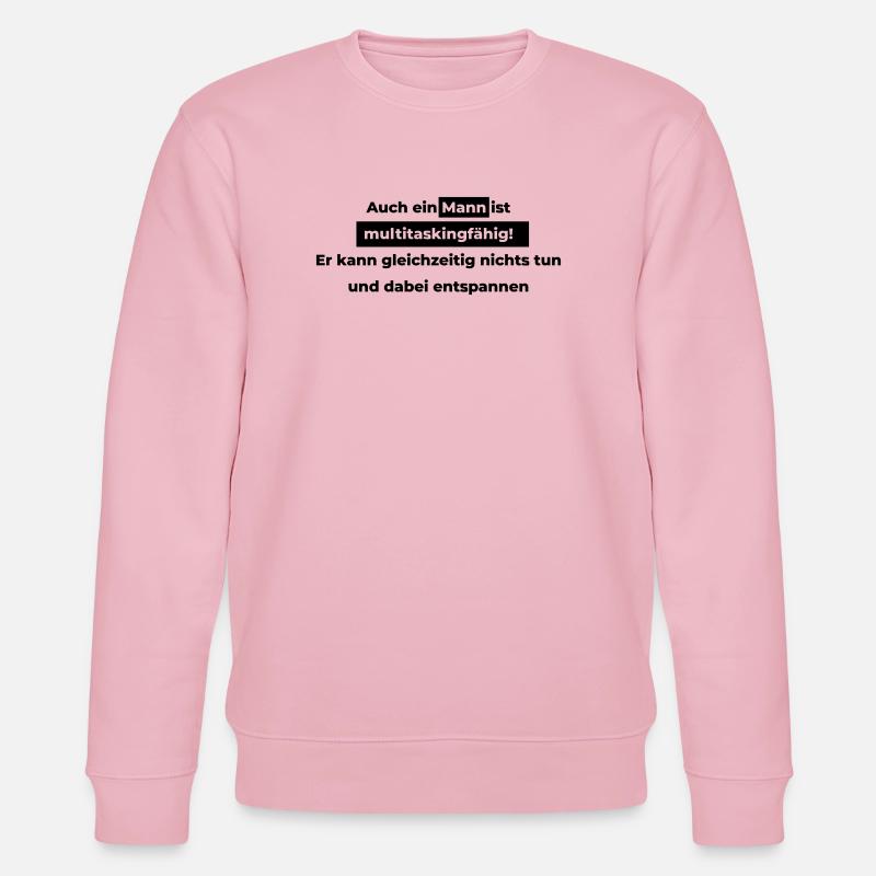 Auch ein Mann ist multitaskingfähig. - Stanley/Stella Unisex Bio-Sweatshirt CHANGER  - Hellrosa