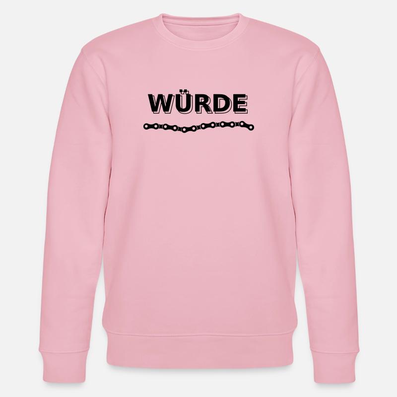 Dignity Would Bicycle Chain - Stanley/Stella CHANGER Unisex Organic Sweatshirt - cotton pink