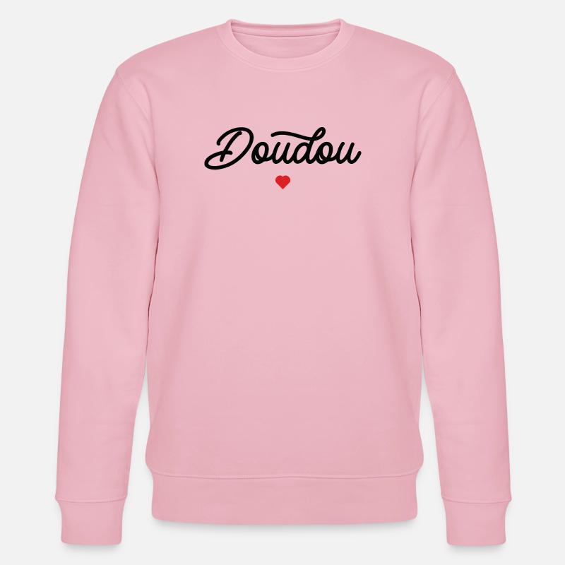 Doudou Coeur Script Noir - Sweat bio CHANGER Stanley/Stella Unisexe - rose pâle