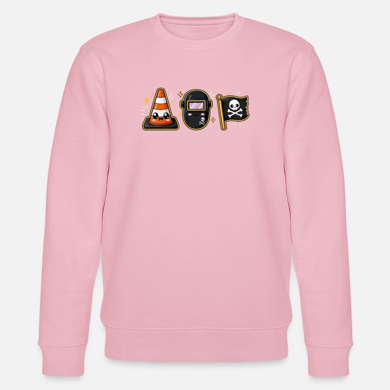 Construction site construction worker pirate - Stanley/Stella CHANGER Unisex Organic Sweatshirt - cotton pink