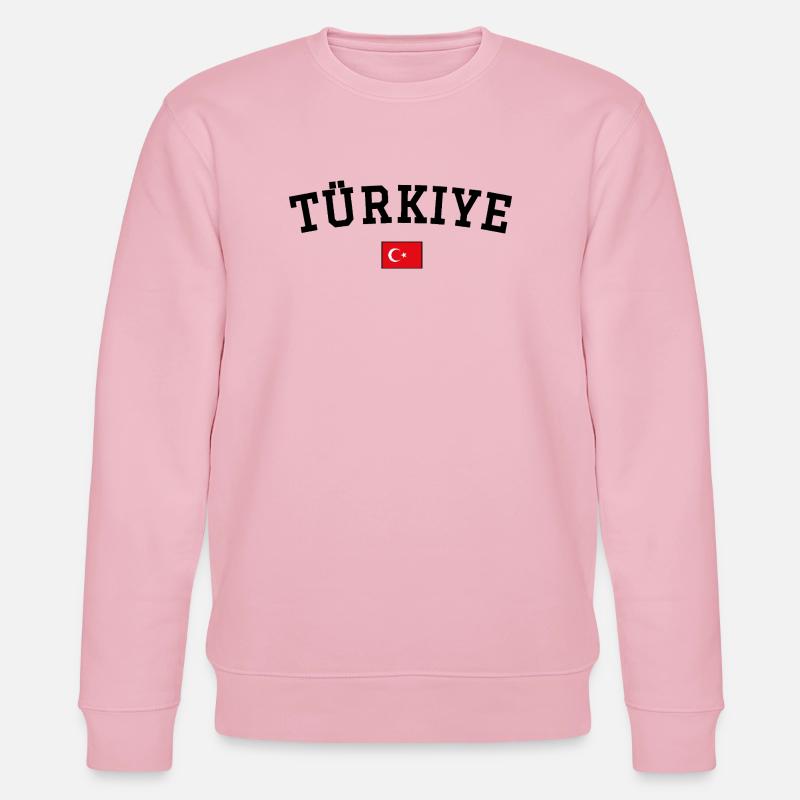 Drapeau de la Turquie Noir - Sweat bio CHANGER Stanley/Stella Unisexe - rose pâle