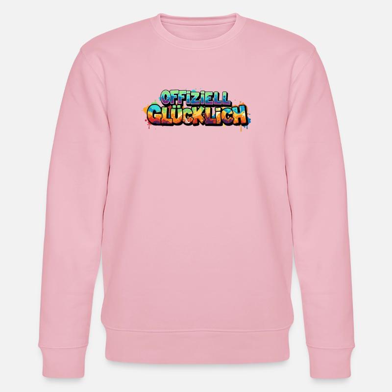 Offiziell Glücklich Version 2 - Stanley/Stella Unisex Bio-Sweatshirt CHANGER - Hellrosa
