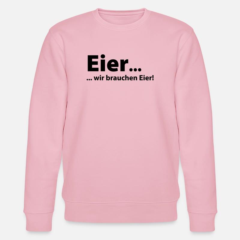 Eier, wir brauchen Eier - Stanley/Stella Unisex Bio-Sweatshirt CHANGER - Hellrosa