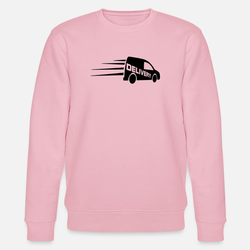 Logo de fourgonnette avec texte découpé - Sweat bio CHANGER Stanley/Stella Unisexe - rose pâle