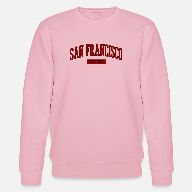 Lettrage rétro de San Francisco - Sweat bio CHANGER Stanley/Stella Unisexe - rose pâle
