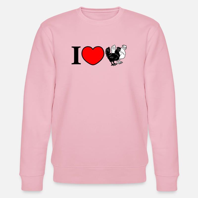 Liebe Hühner - Stanley/Stella Unisex Bio-Sweatshirt CHANGER - Hellrosa