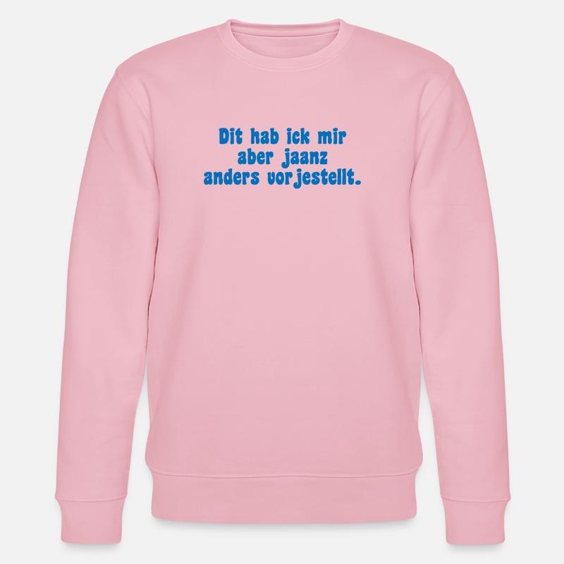 Berliner Icke Spruch - Stanley/Stella Unisex Bio-Sweatshirt CHANGER  - Hellrosa