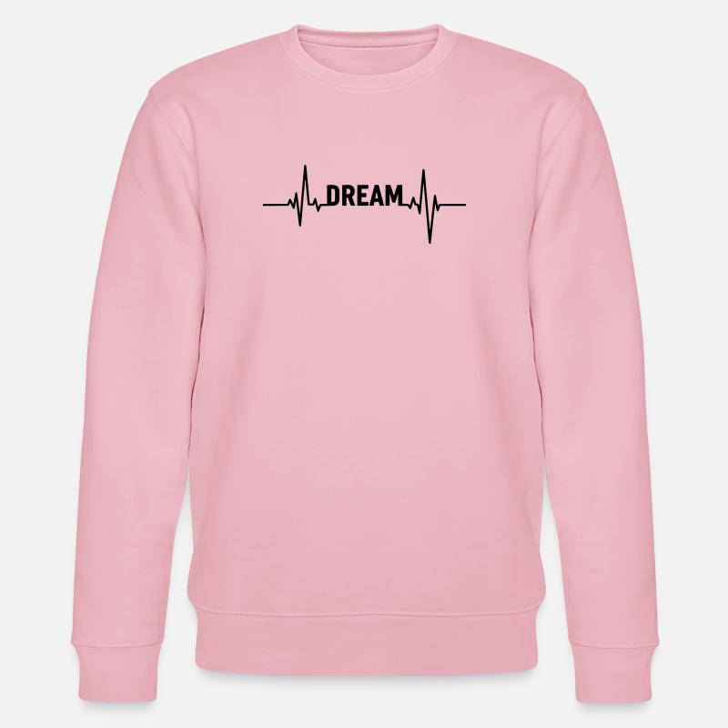 Dream Herzschlag – Inspirational Design - Stanley/Stella Unisex Bio-Sweatshirt CHANGER  - Hellrosa