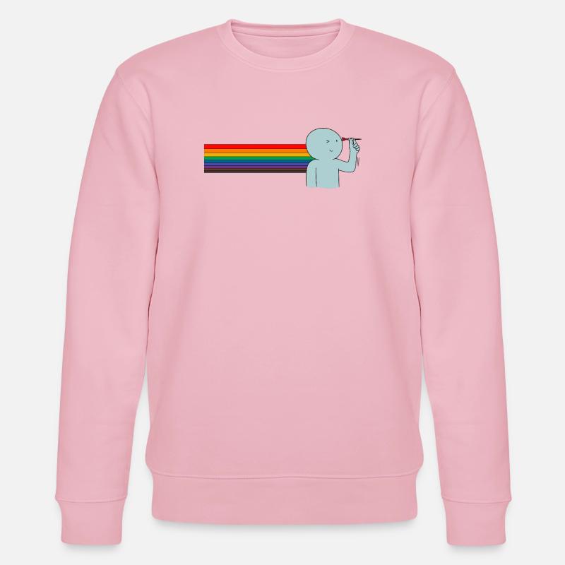 Darts & Rainbow Vibes - Stanley/Stella Unisex Bio-Sweatshirt CHANGER  - Hellrosa