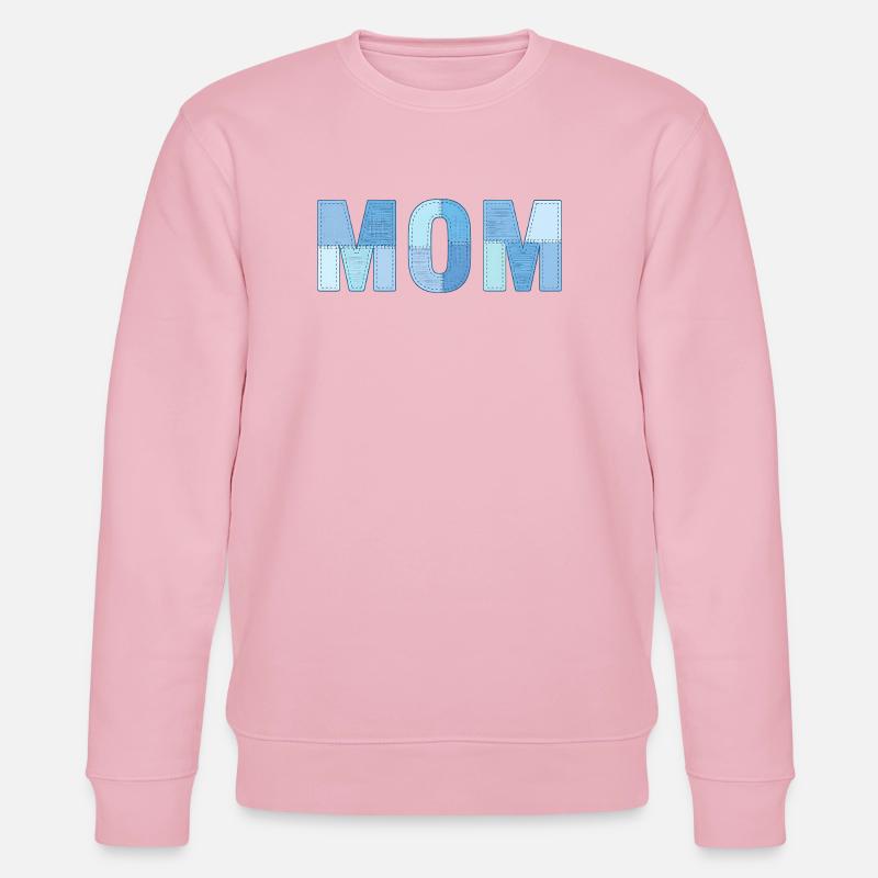 MOM Patchwork Denim Stil - Stanley/Stella Unisex Bio-Sweatshirt CHANGER  - Hellrosa