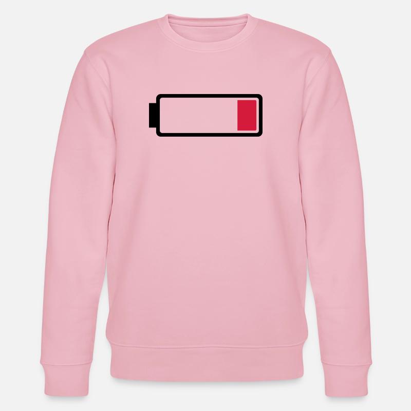 Batterie/Akku fast leer - Stanley/Stella Unisex Bio-Sweatshirt CHANGER  - Hellrosa