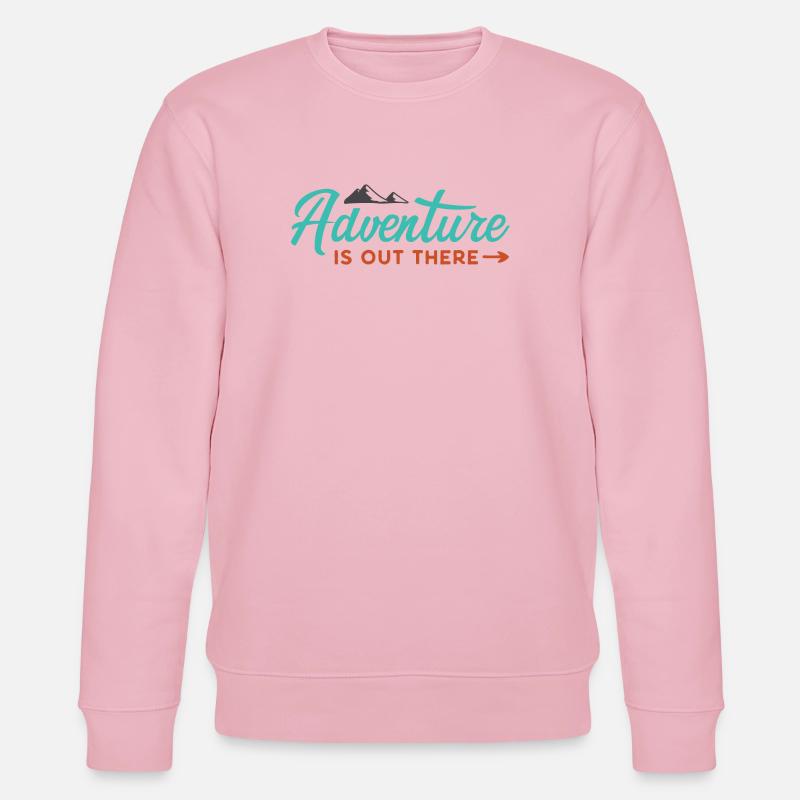 Abenteuer ist da draußen - Stanley/Stella Unisex Bio-Sweatshirt CHANGER  - Hellrosa