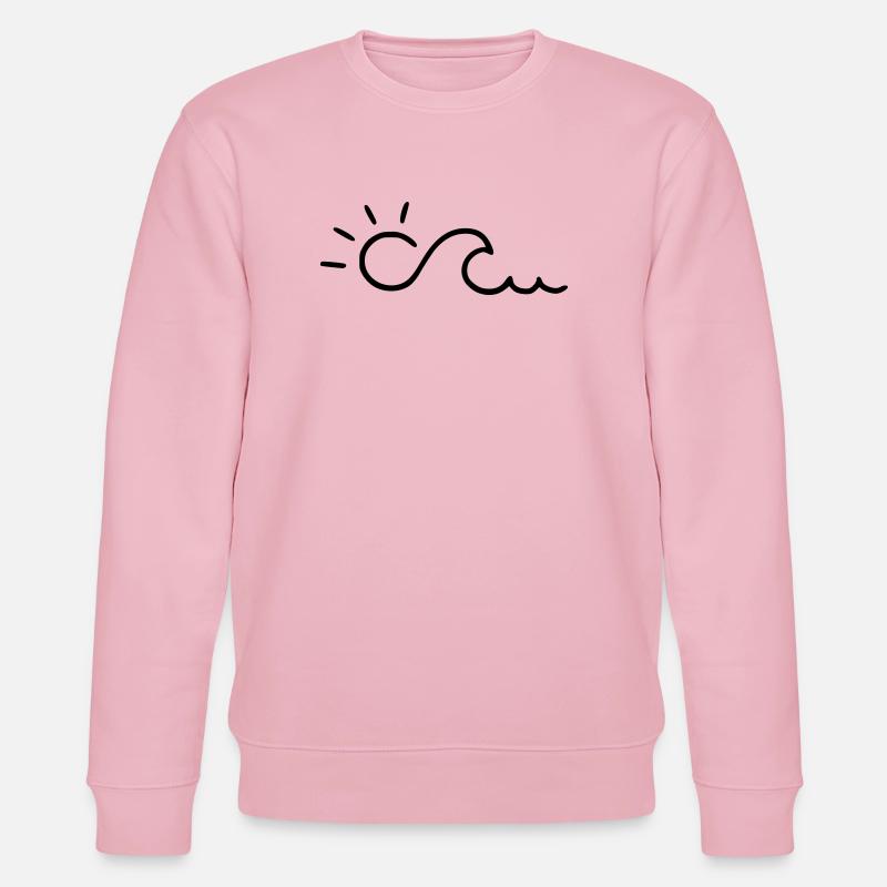 Welle mit Sonne - Stanley/Stella Unisex Bio-Sweatshirt CHANGER  - Hellrosa