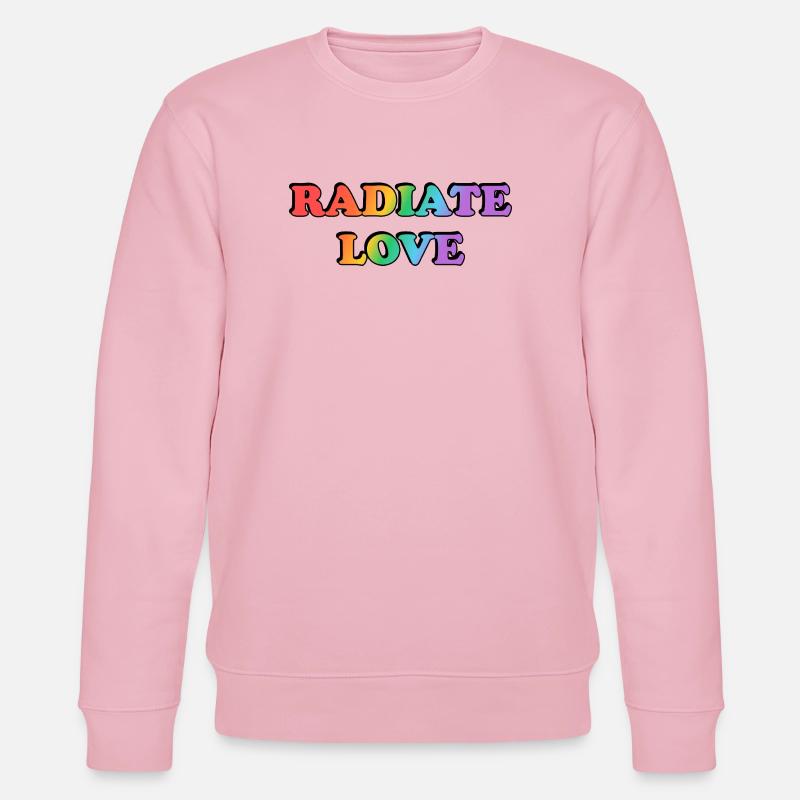 Radiate Love Regenbogenverlauf - Stanley/Stella Unisex Bio-Sweatshirt CHANGER  - Hellrosa