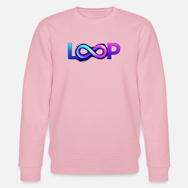 Neon Loop Infinity - Stanley/Stella CHANGER Unisex Organic Sweatshirt - cotton pink