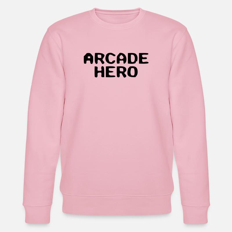 Lettrage rétro Arcade Hero - Sweat bio CHANGER Stanley/Stella Unisexe - rose pâle