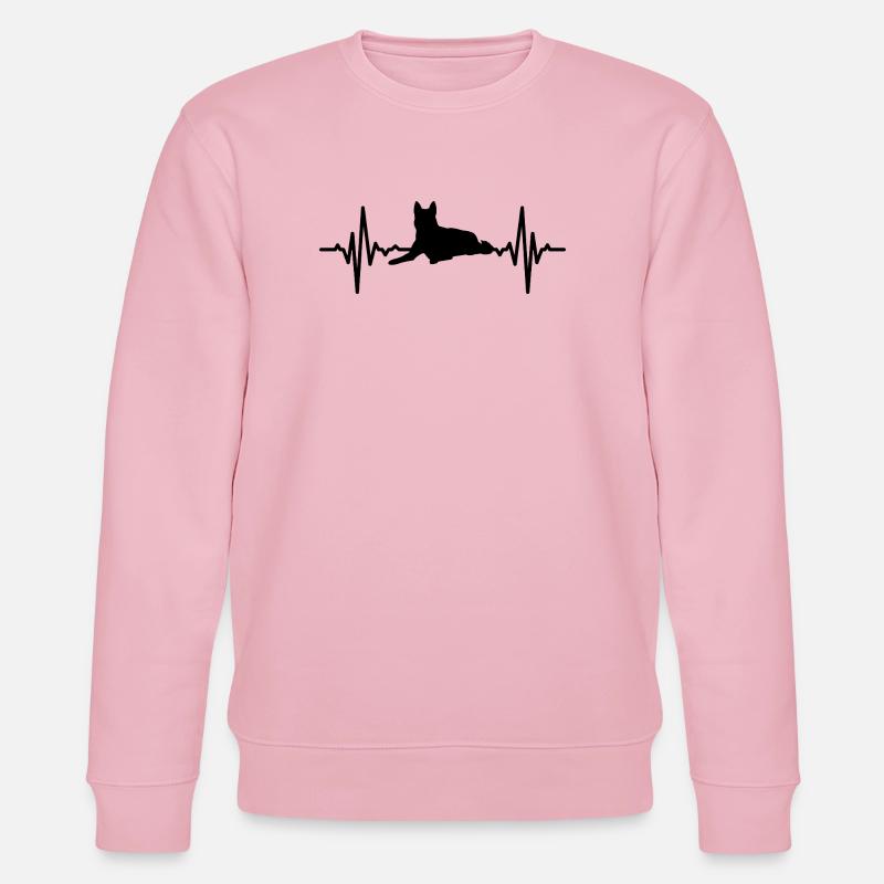 Hunde Herzlinie - Stanley/Stella Unisex Bio-Sweatshirt CHANGER  - Hellrosa