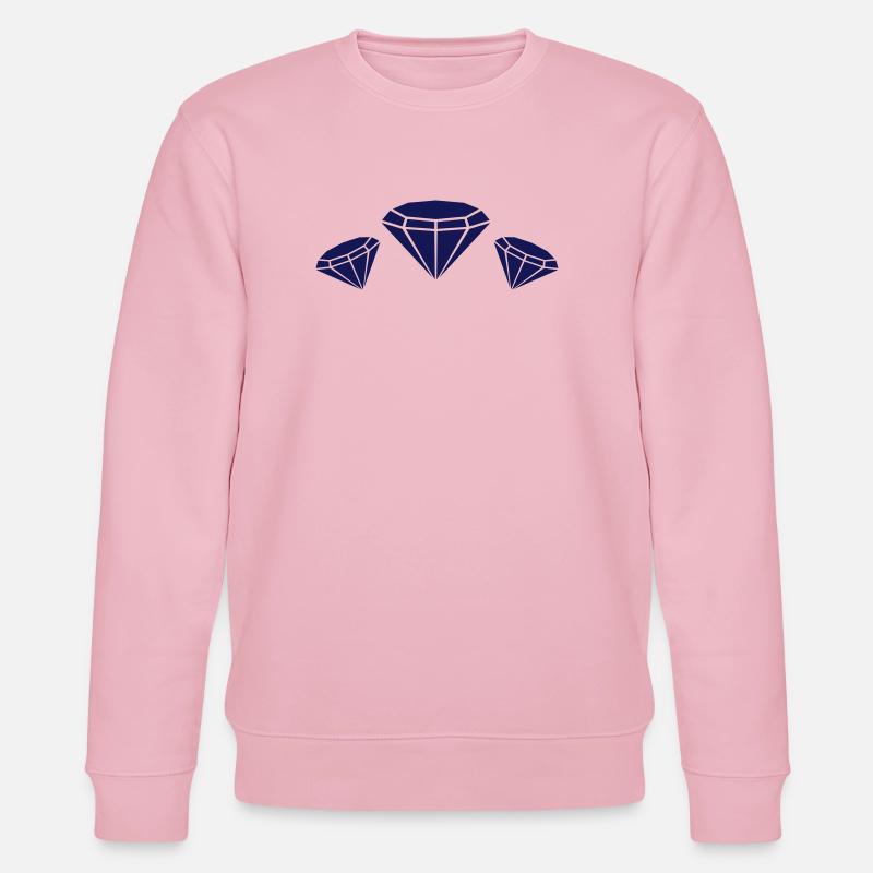 diamonds diamant kristall crystal - Stanley/Stella Unisex Bio-Sweatshirt CHANGER  - Hellrosa