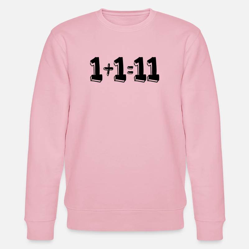 1 plus 1 égal 11 - Sweat bio CHANGER Stanley/Stella Unisexe - rose pâle